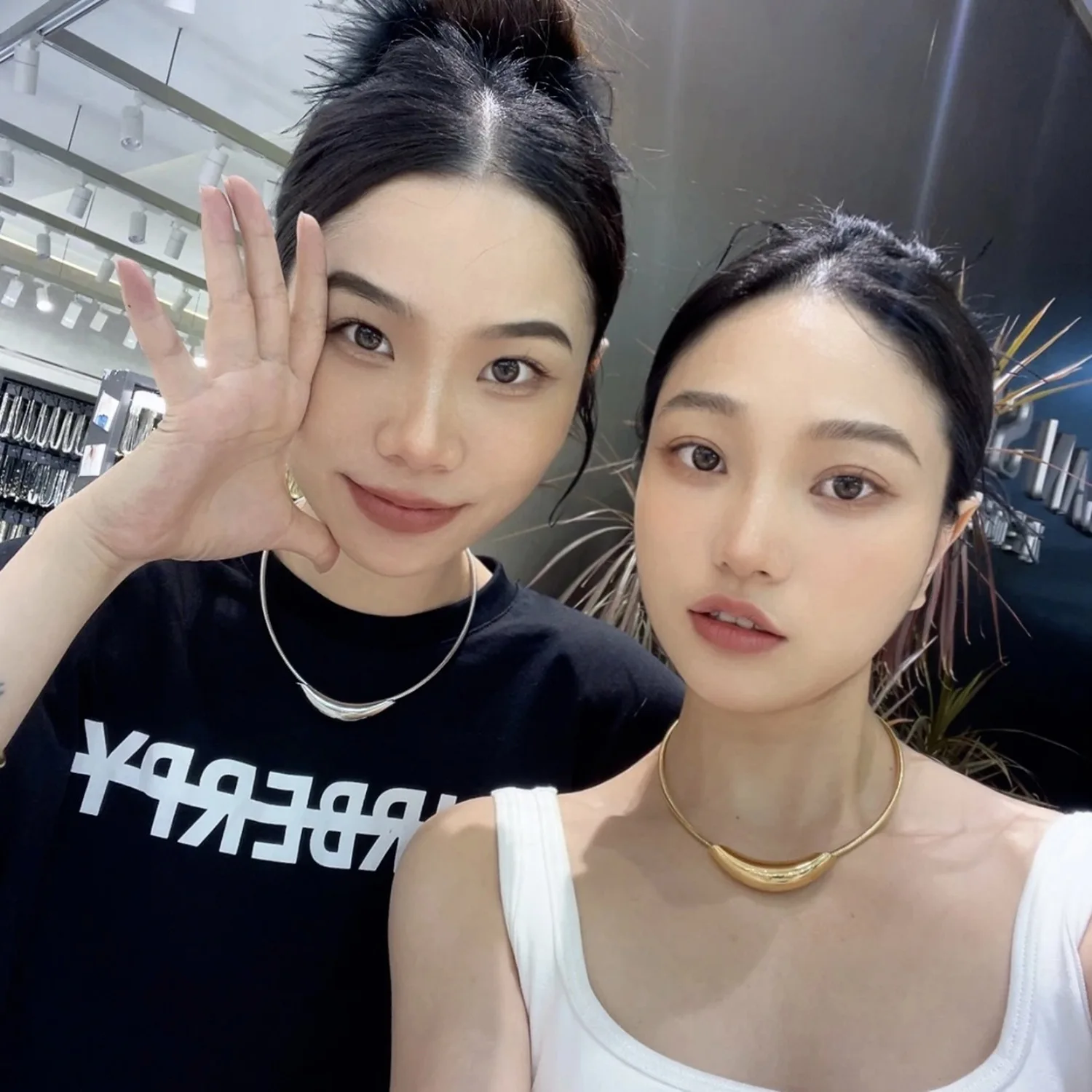 Flashbuy Stainless Steel Gold Color Necklace Snake Chain Metal Bend Tube Pendant Choker Necklace Clavicle Chain Collier Jewelry