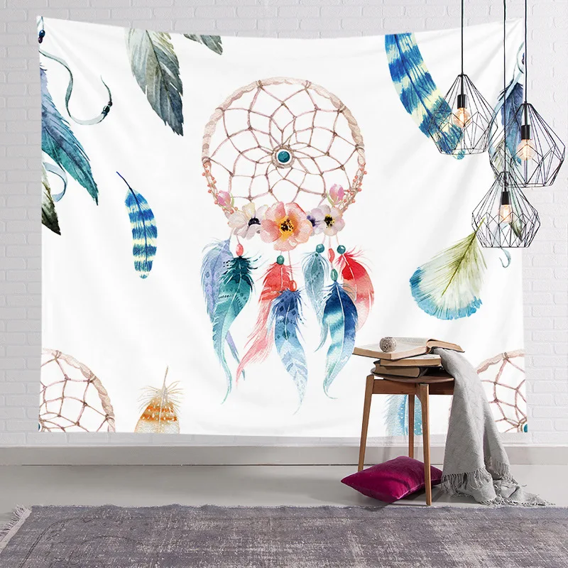 

Dream Catcher Wall Tapestry Hanging Cloth Background Wall Decoration Living Room Bedroom Layout Photo Live Background Tapestry
