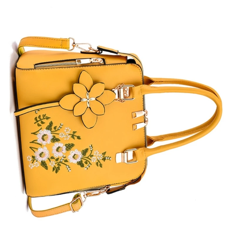 Fashion forward Embroidered Crossbody Bag PU Handbag Show Your Personality E74B