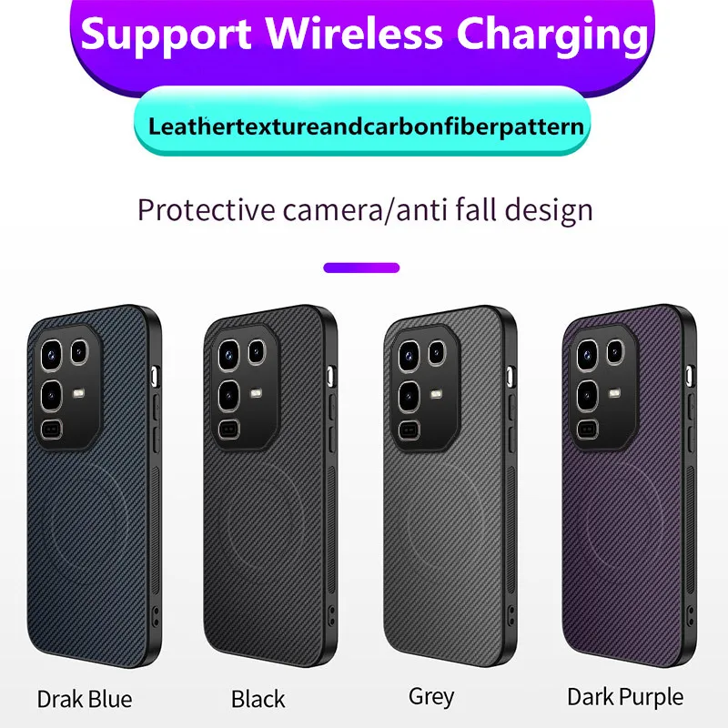Carbon Fiber Slim Magnetic Shockproof Case with Camera Protection
