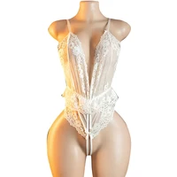 Erotic Costumes Babydoll Extreme Dress Porn Role Play Babydoll Women Sexy Lingerie Crotchless Sleepwear Deep V neck Underwear