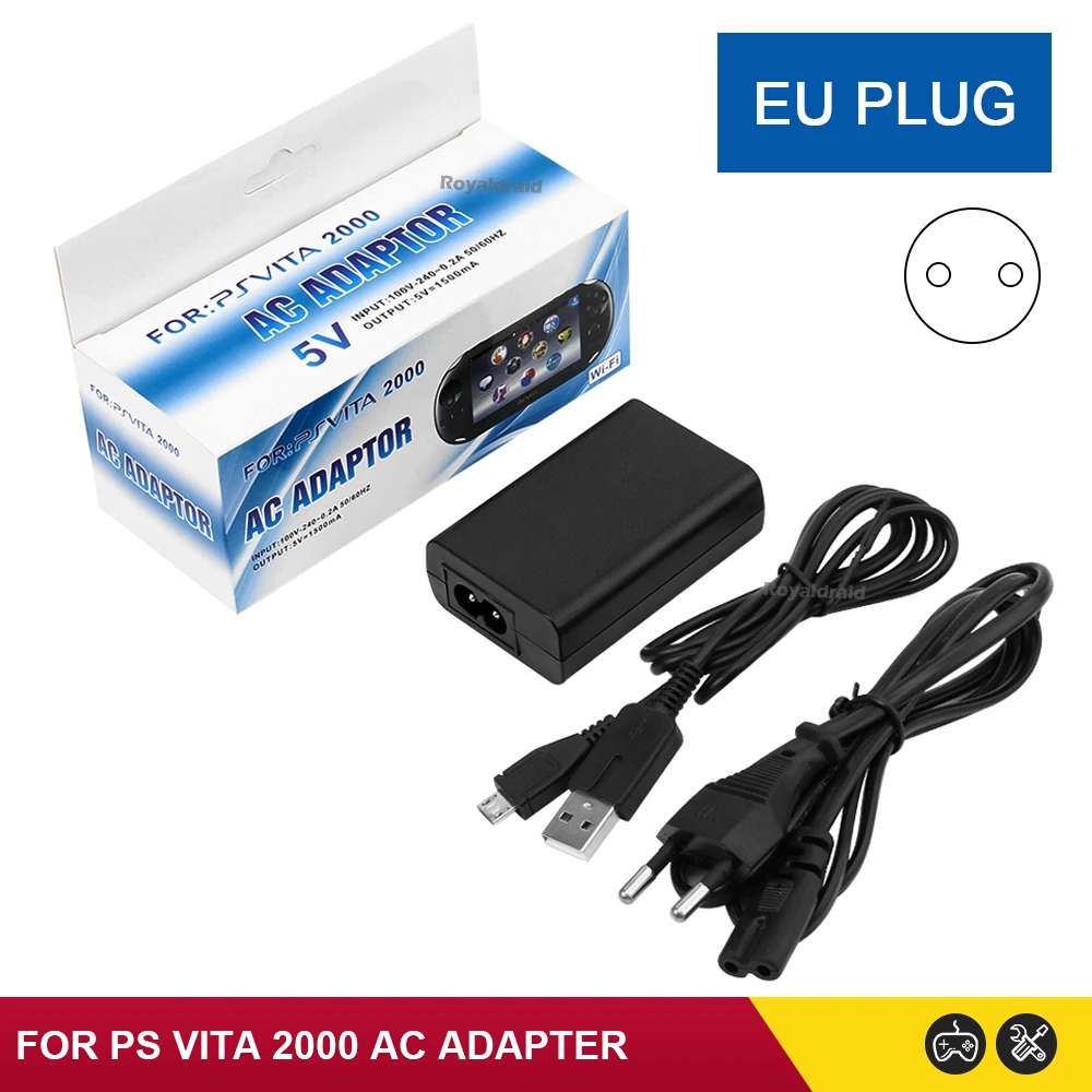 NEW Home Charger Power Supply 5V AC Adapter For PS Vita 2000 USB Charging Cable Cord For PS Vita 2000 Psvita PSV Slim EU US Plug
