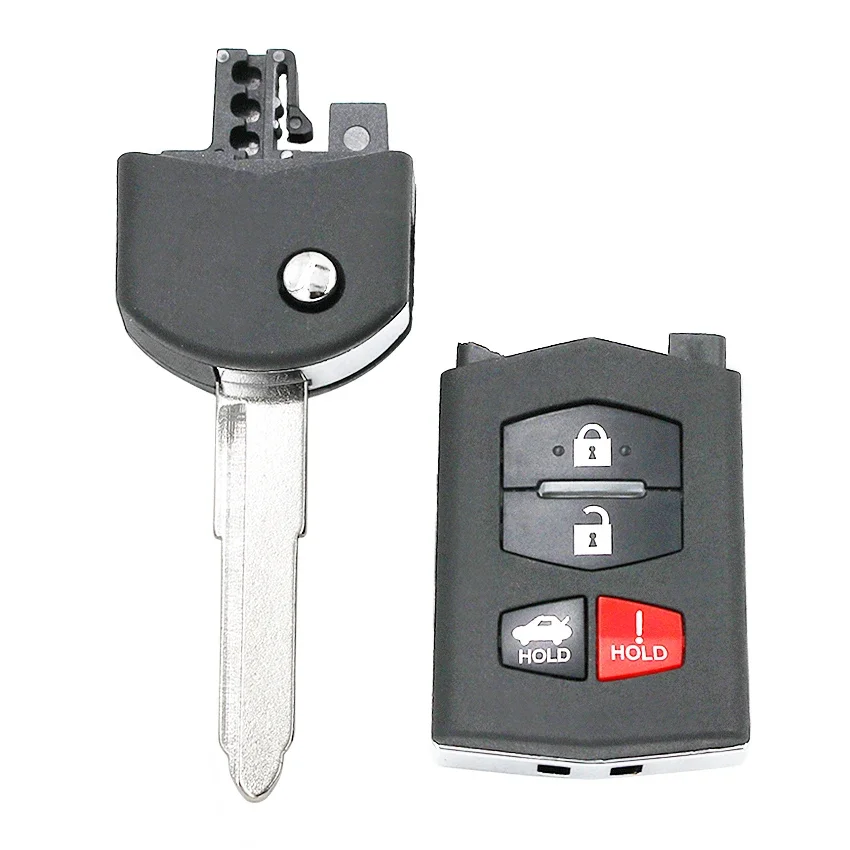 Key Case Car Remote Key Car Key Car Key Shell Key Shell 3/4 Buttons Flip Remote Key Fob Shell Case Fob 4 Button for Mazda 3 5 6 RX-8 CX-7 CX-9 RX-8 With Uncut HU133 blade