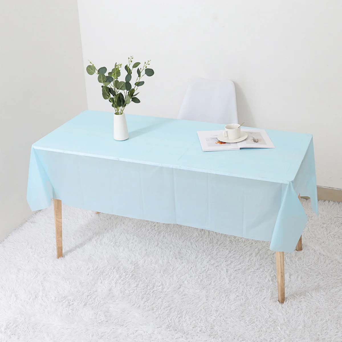 PEVA material solid color party tablecloth decorated with birthday and wedding 1pc-54 * 72inch