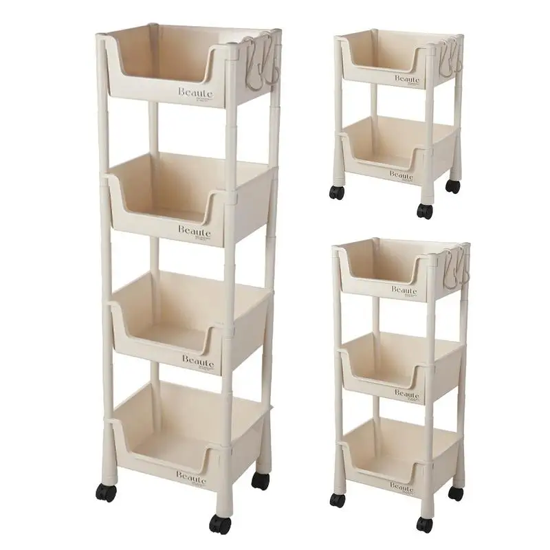 

Tier Rolling Storage Cart High Capacity Storage Shelf Movable Gap Storage Rack Kitchen Bathroom And Livingroom Organizer