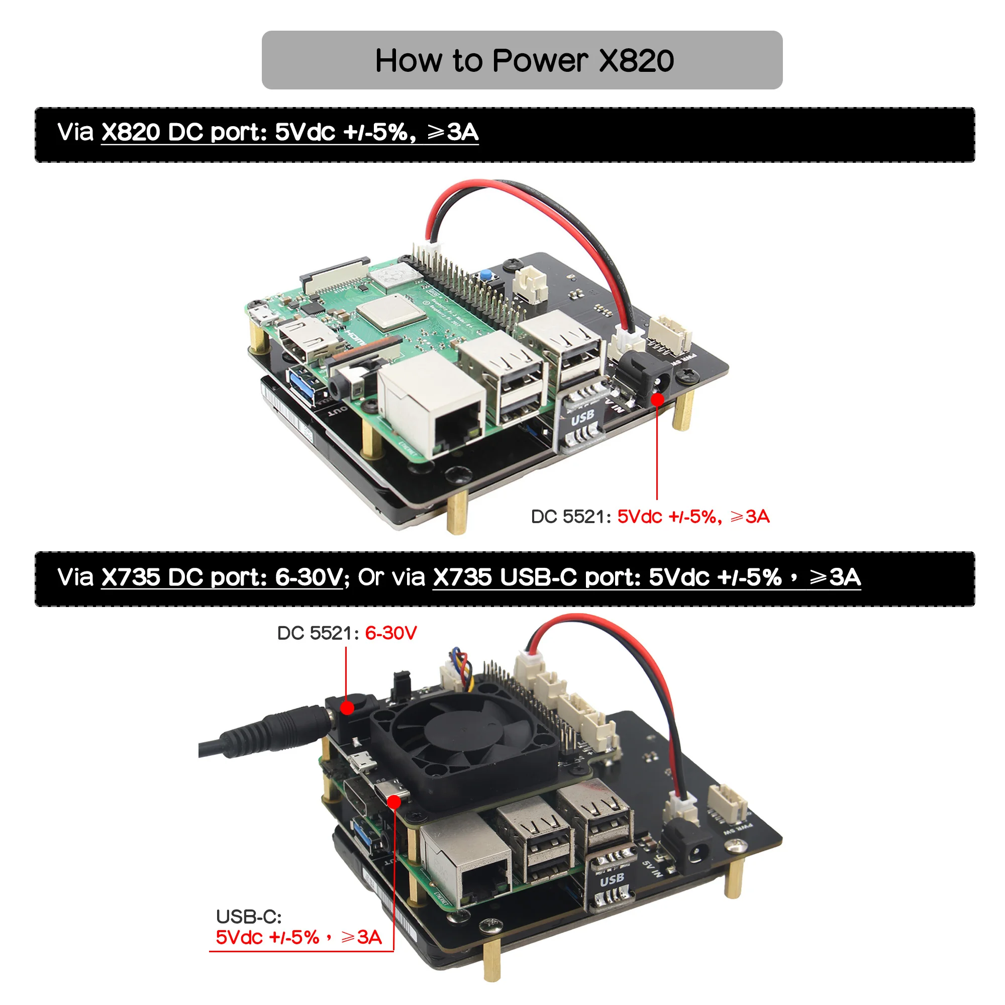 For Raspberry Pi 3B+/3B, X851 M.2 NGFF SATA SSD Storage Expansion Boar –  Geekworm