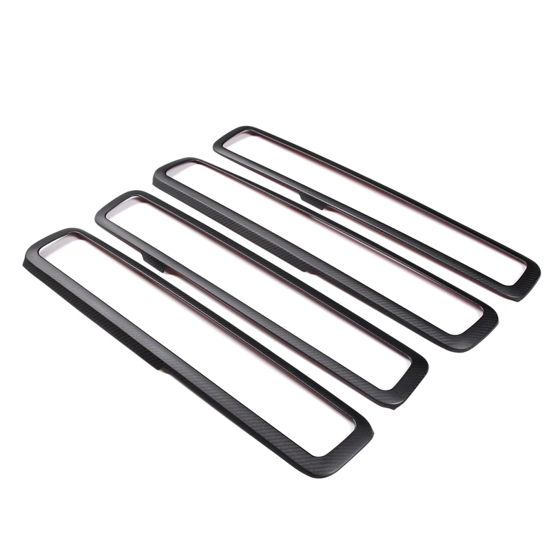 

For Mercedes Benz G Class 2019-2020 Car Door Inner Handle Frame Cover Trim Car Interior Car Styling Real Carbon Fiber