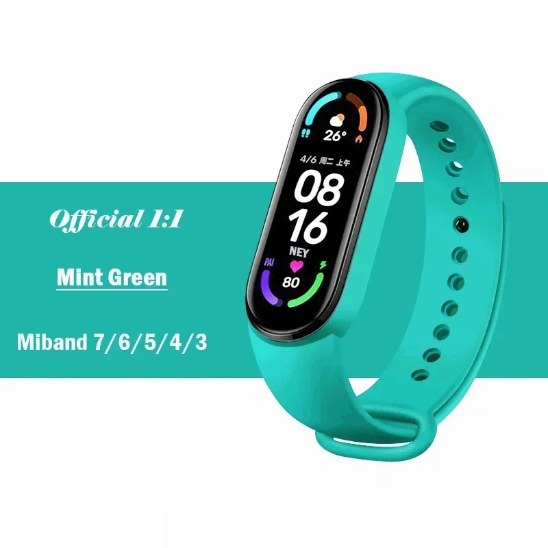 Premium Silicone Sport Strap for Mi Band Bracelet Watch