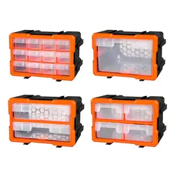 Storage Small Tool Organizer Case with Compartments Plastic for , Nails, Screws, Nuts and Bolts