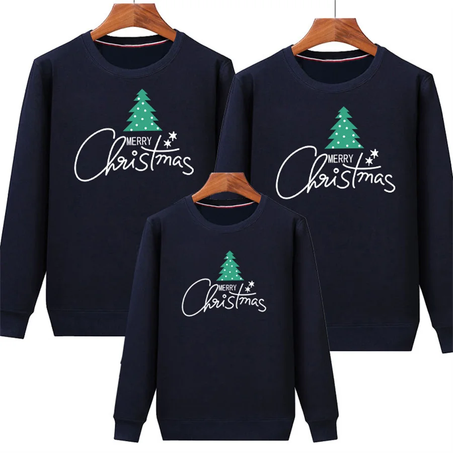thumbnail image 1 of Jersey navideño familiar de invierno, jersey navideño, jersey de Papá Noel para parejas, niños, bebés, suéteres para madre, padre y bebé, sudadera a juego, aspecto familiar, 1 of 5