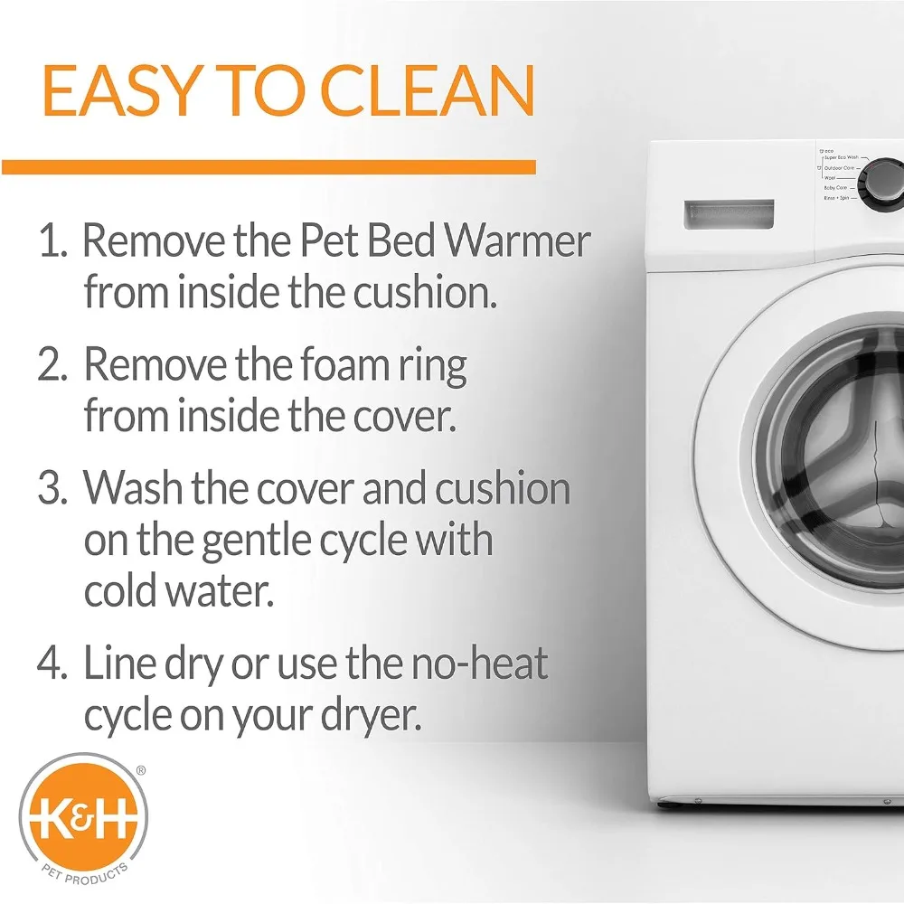 K&H Deluxe Thermo-Kitty Bed: Large Heated Cat Bed with Covered Cave for Indoor Pets