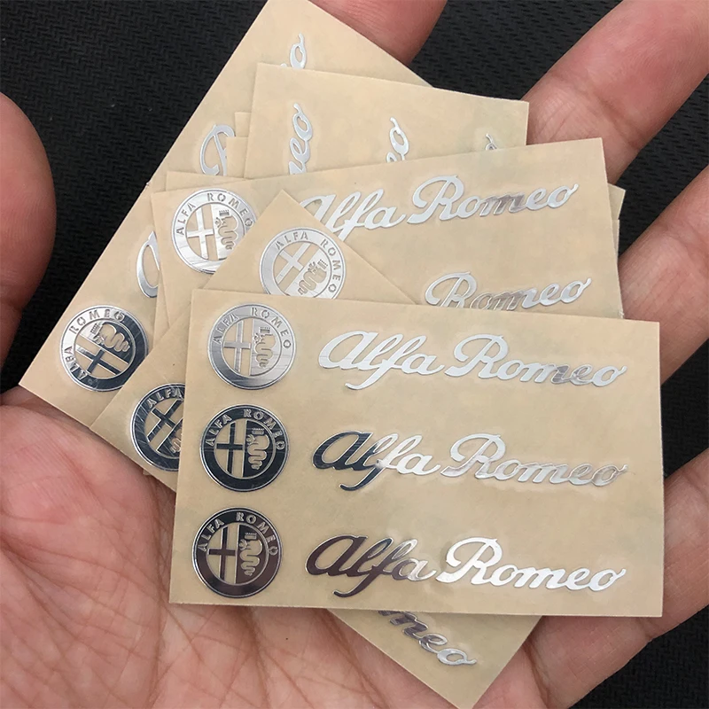 Alfa Romeo Metalen Stickers - Ruitenwisser montage