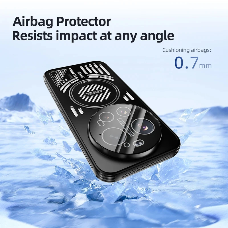Aluminum Magnetic Cooling Shockproof Case with Lens Protection