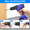 21V Cordless Power Drill,Handheld Screwdriver Drill Set with 25+1 Torque Setting,1.5AH Li-ion Battery&Fast Charger,2-Gear Drill 4