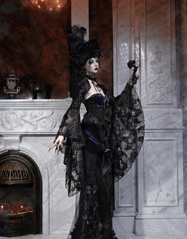 Women's Gothic Velvet Corset Waist Top