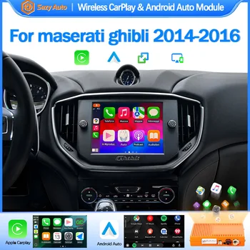 Modulo Wireless CarPlay e Android Auto per Maserati Quattroporte/Ghibli 2014-2016 |   Sistema di Navigazione HD Plug & Play, Specchietto Retrovisore