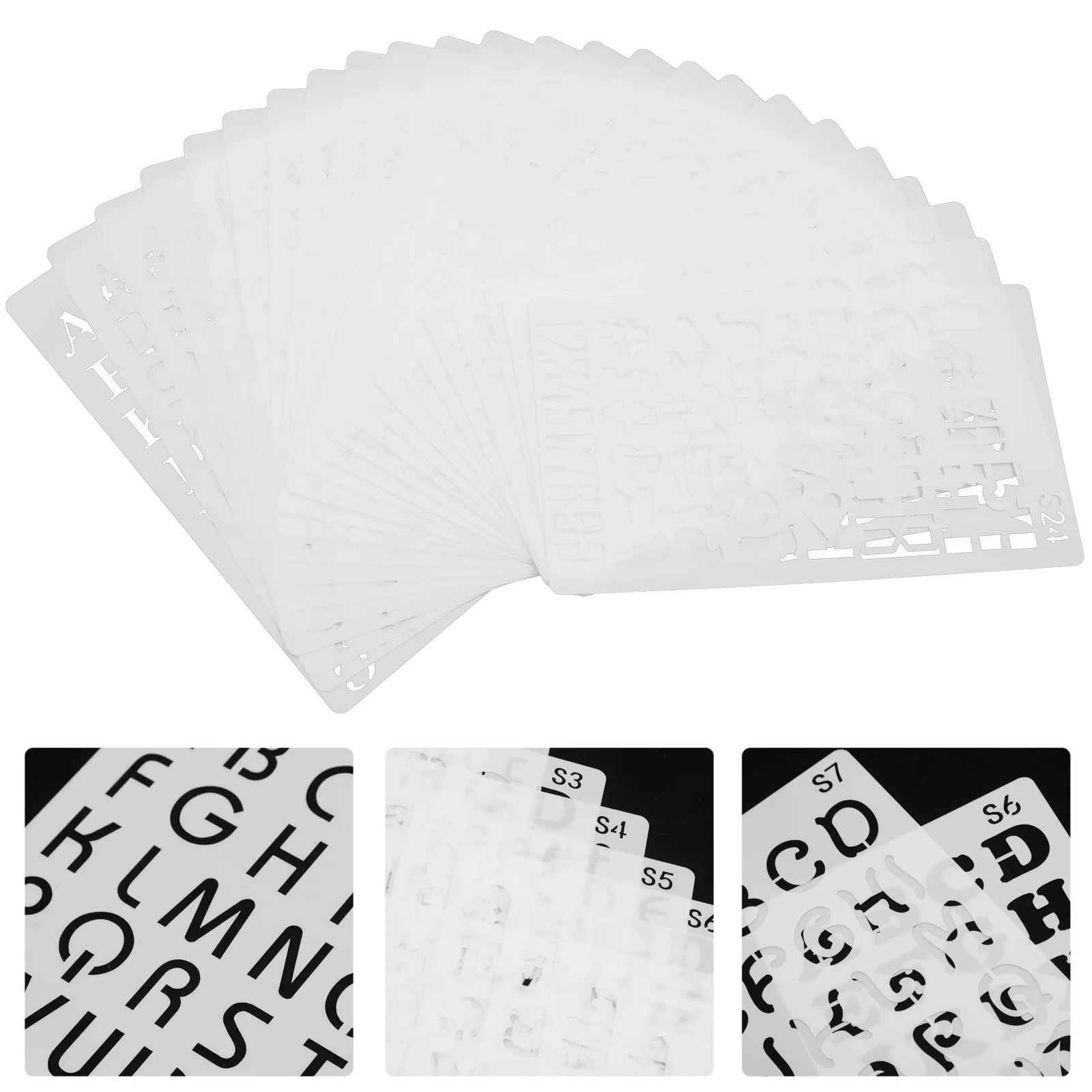

Hollow Painting Stencil Alphabet Letter Number Planner Set Stencils Journal Notebook Diary Crafting DIY Drawing Template