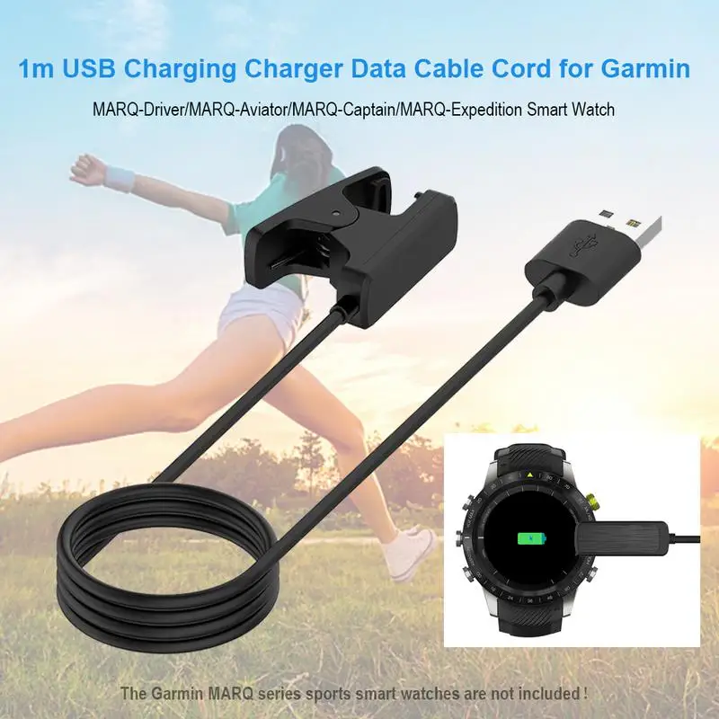 

1m USB Charging Data Extension Cable For Garmin -Driver/-/-Captain/-Expedition Smart Watch Charger