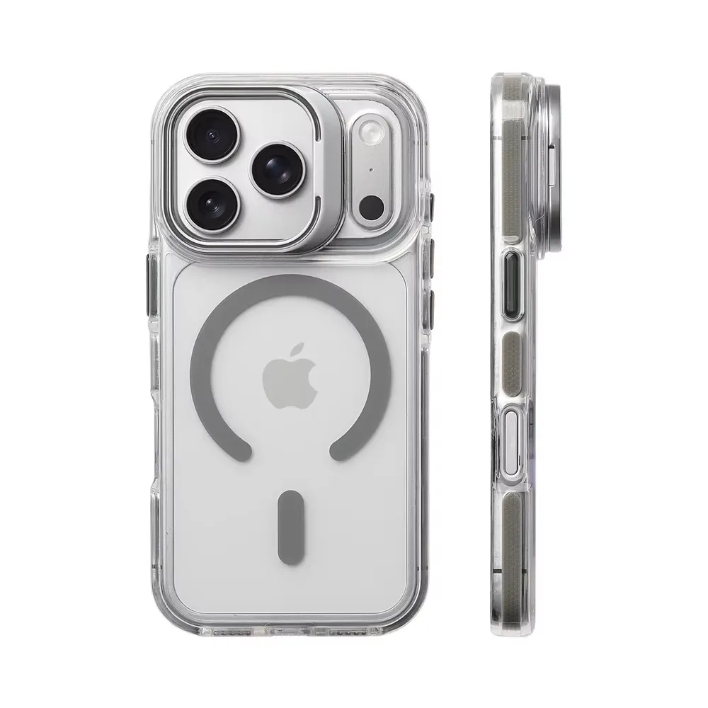 Luxury Magnetic Shockproof Clear Bumper Case for iPhone 17 Pro