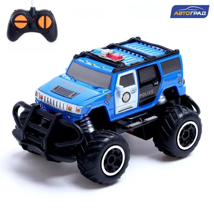 Jeep radio-controlled &quotpolice" powered by batteries color blue | Игрушки и хобби