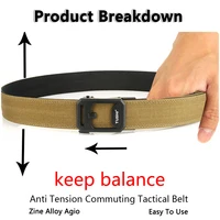 TUSHI Hard Tactical Belt for Men Sturdy Nylon Metal Automatic Buckle Police Duty Military Belt Outdoor Girdle IPSC Accessories - Image 3