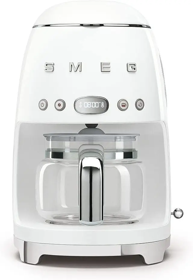 

DCF02WHUK Drip Coffee Machine, Auto-Start Mode, Reuseable Filter, Digital Display, Anti-Drip System, 1.4 Litre Tank, White
