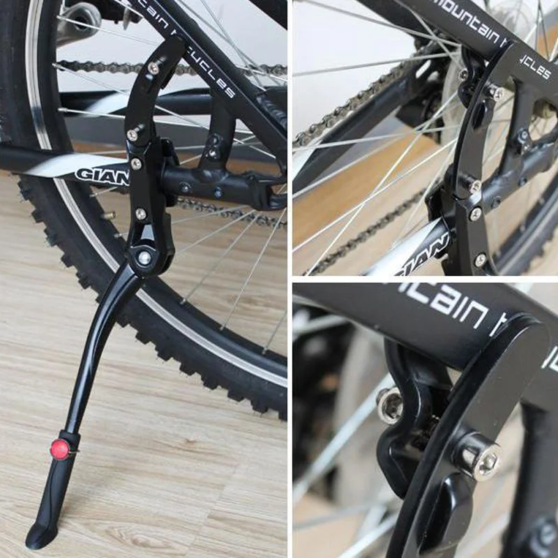 MTB Road Bicycle Kick Stand Aluminum Adjustable 24/26/27.5/29/700C Mountain Bike Support Side Rear parkingrack bicycle kickstand bicycle stand bicycle support