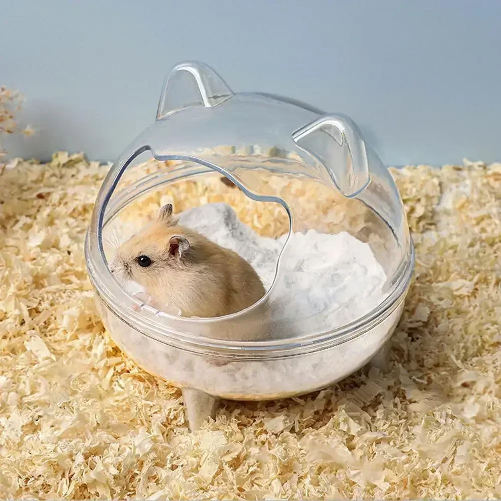 Fully Transparent Hamster Toilet Anti-spill for chinchillas gerbils small hamsters Ideal bath house