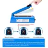 Manual Impulse Sealing Machine Cutting Machine For Heat Shrink Electric Heat Sealer Machine 400mm For Aluminum Plastic Bag 4