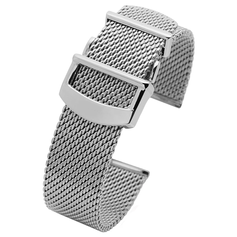 Watch Accessories Milanese Stainless Steel Watch Band For Iwc Portofino Portugieser Family Series Strap 20Mm 22Mm Man Wristband