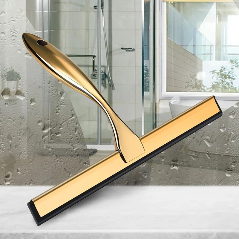 

Multi-purpose Window Glass Cleaning Tool with Stainless Steel Handle and Silicone Rubber Brush Floor Squeegee