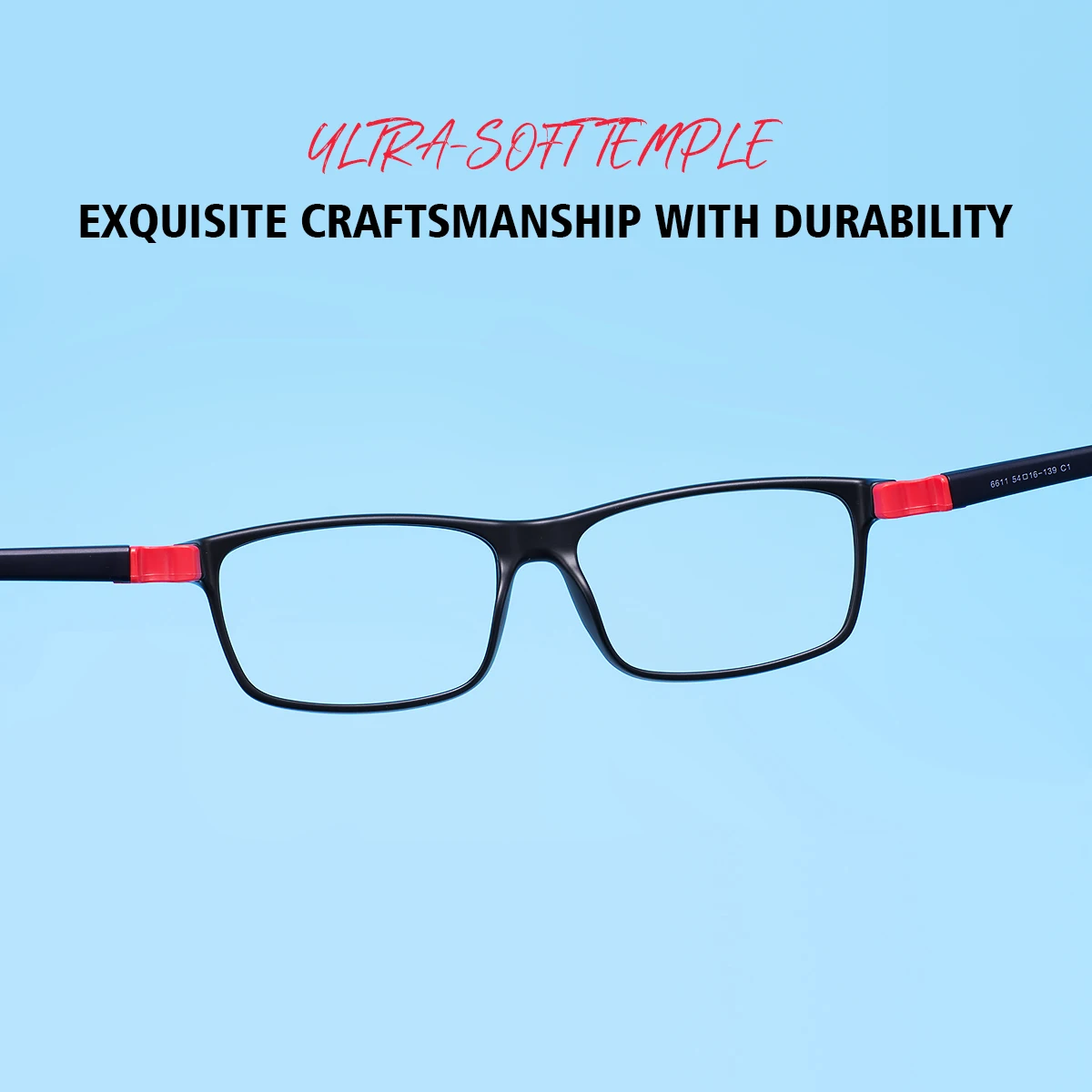 Eyeglasses Frames For Optical Prescription Lenses TR90 Rectangular Full Rim Flexible