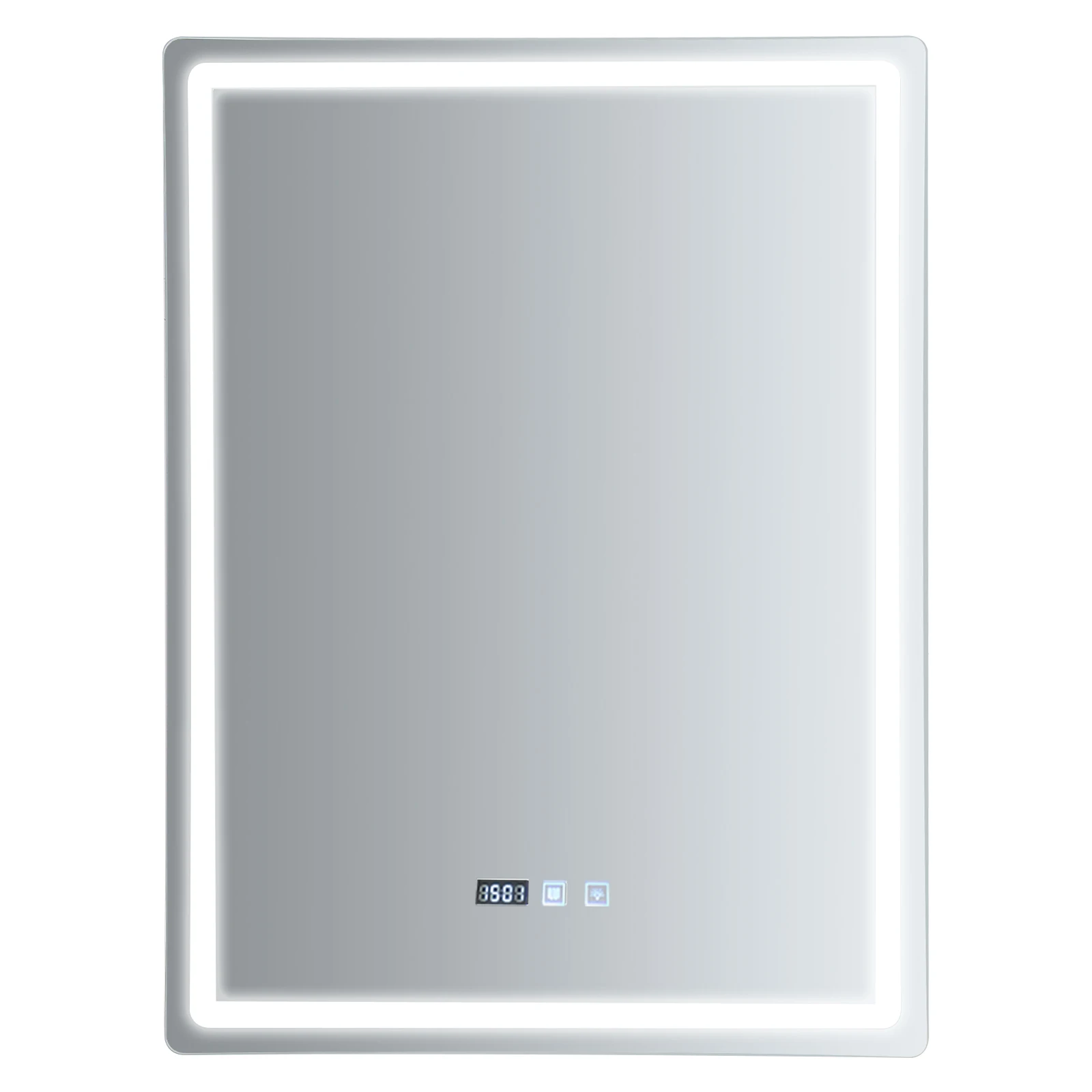 LED Bathroom Mirror Anti-Fog Bathroom Mirror, Wall Mounted Lighted Vanity Mirrors for Wall with 3 Colors Dimmable, Touch Switch 6