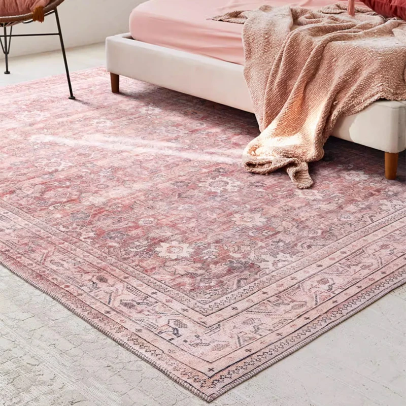 Living Room Carpet Retro Persian Bedroom Bedside Rug Foldable Machine Washable Large Area Sofa Coffee Table Mat Ковер 양탄자 Tapete