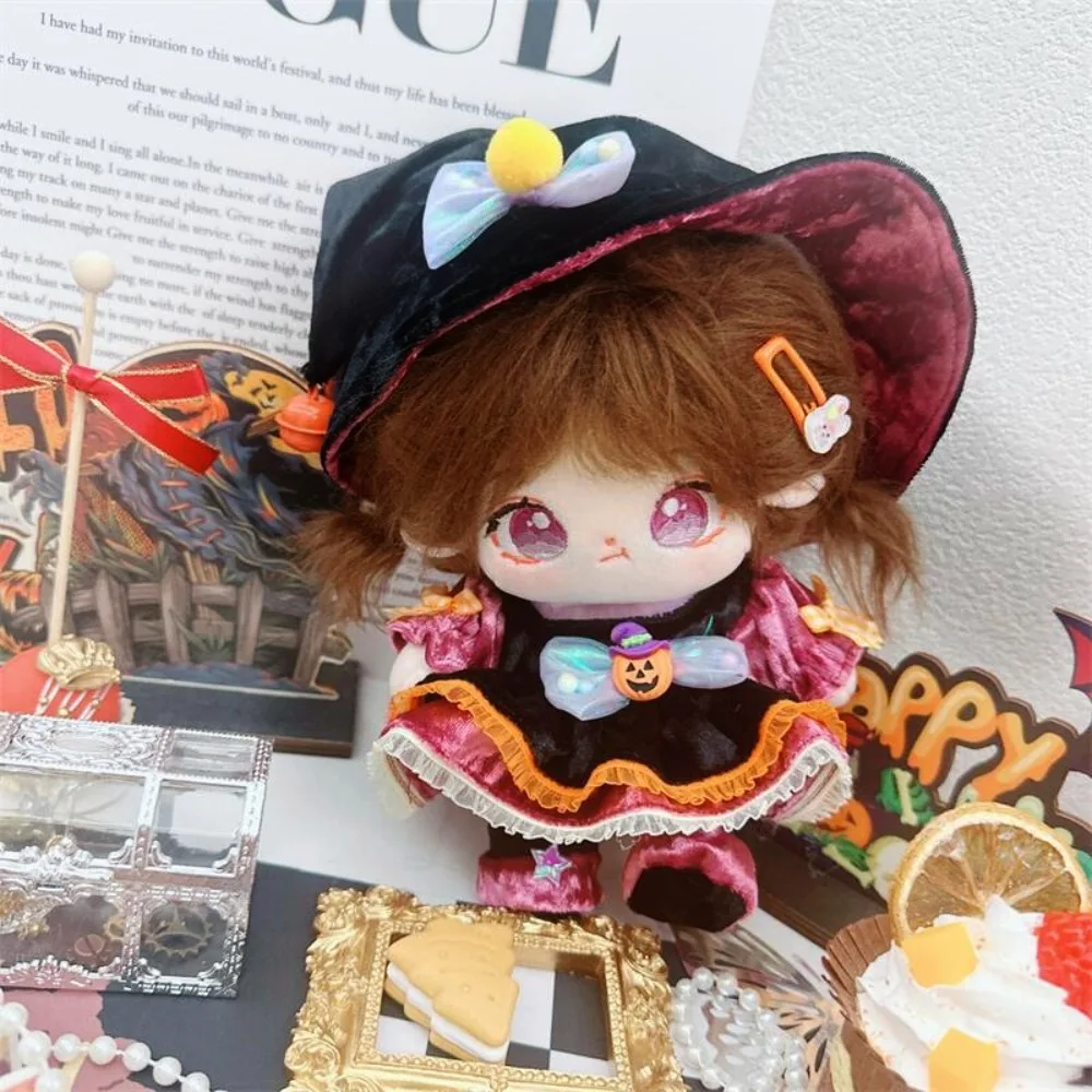 Clothes Pumpkin Cotton Witch Clothes Set Bow Kawaii Cotton Halloween Suit Dress Up Fashion Clothes 20cm Cotton