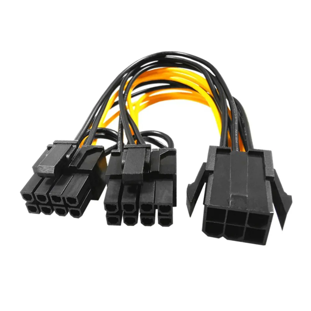 6Pin PCI Express to 2x8Pin(6+2) GPU Power Cable for BTC Mining Graphics