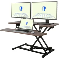 35" Height Adjustable Standing Desk Converter Sit-to-Stand Desk Riser for Home and Office Computer Workstation with  Wide 1