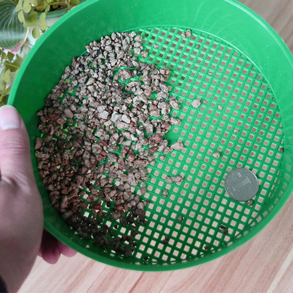 Plastic Garden Sieve Home Garden Tool Fine Mesh Soil Sieve Mining Sand Sifter Potting Sieve for Plant Soil Stone Sifting