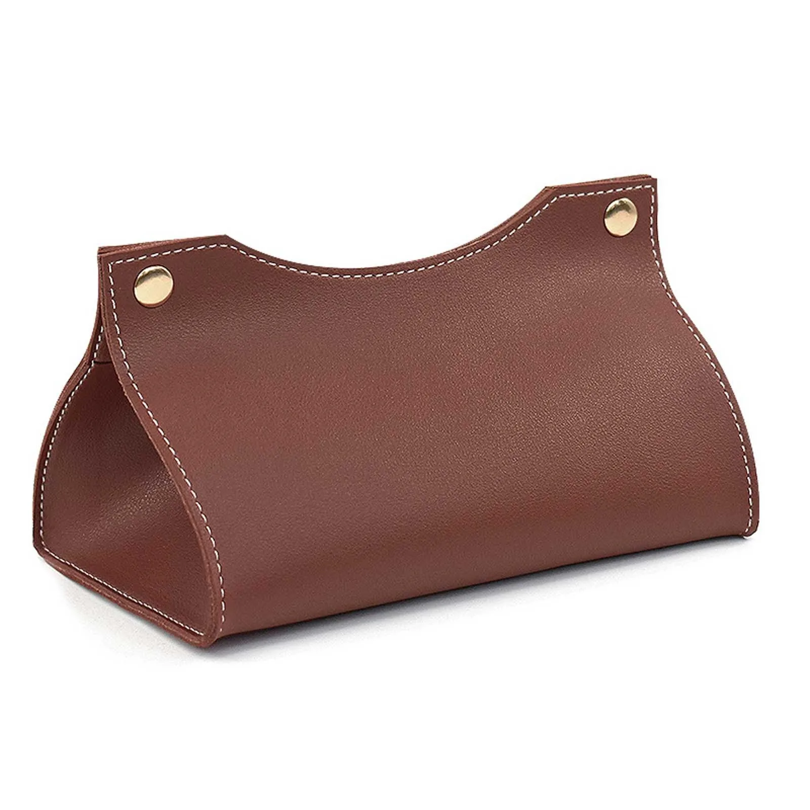 Tissue Box Halter Hause Wohnzimmer Kaffee Tisch Desktop Einfache Serviette Box Küche Lagerung Papier Box PU Leder Organisatoren – Detail 6