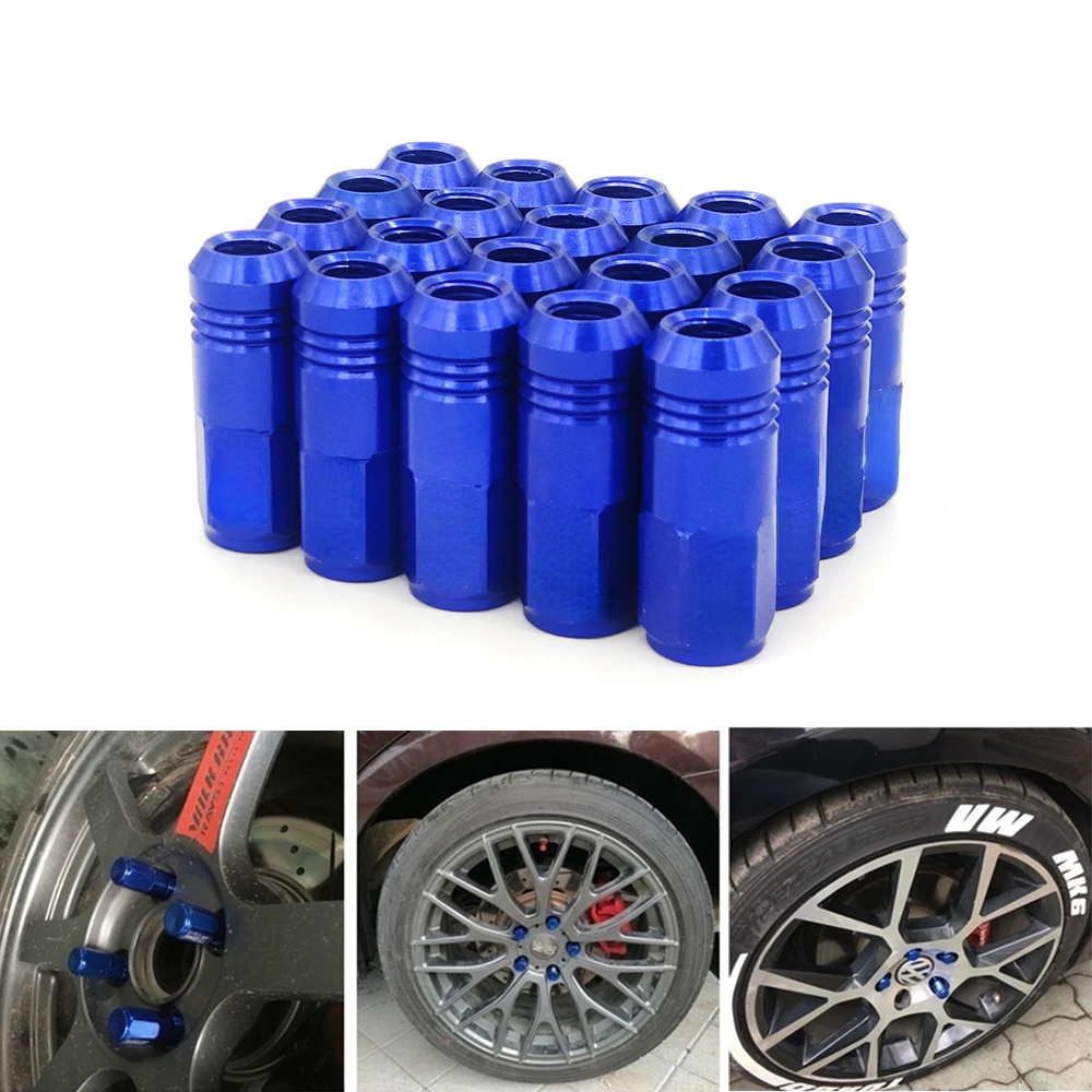 20pcs Racing Aluminium Alloy Wheel Lug Nuts Screw M12x1.5/1.25 Length