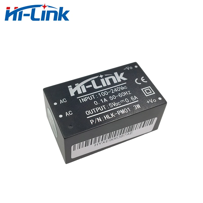 50pcs HLK-PM01 220V  5V 스텝 다운 지능형 가정용 스위칭 AC DC 컨버터 전원 모듈 스마트 홈