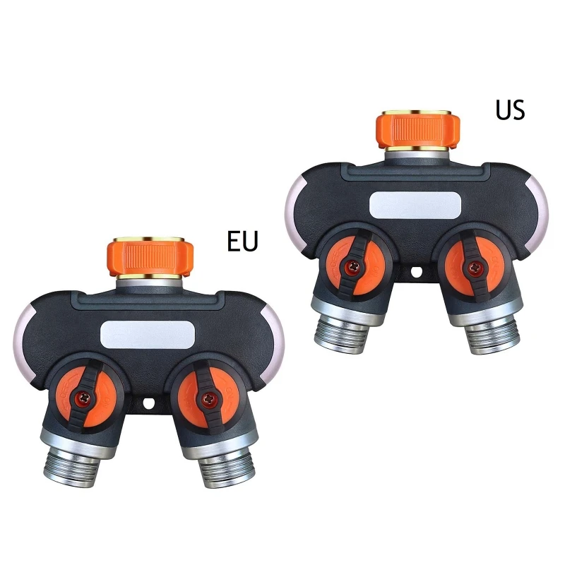 

2-ходовой сплиттер для водопроводного крана U50 с 2 запорными клапанами, соединитель для садового шланга для полива
