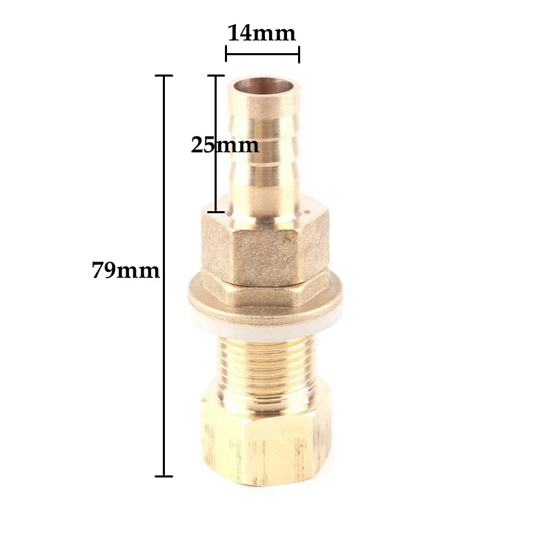 1pcs 1/2" Thread Fish Tank Adapter And Pagoda Connector Swivel Fitting Water Tank Copper Adapter Irrigation Water Hose Connector