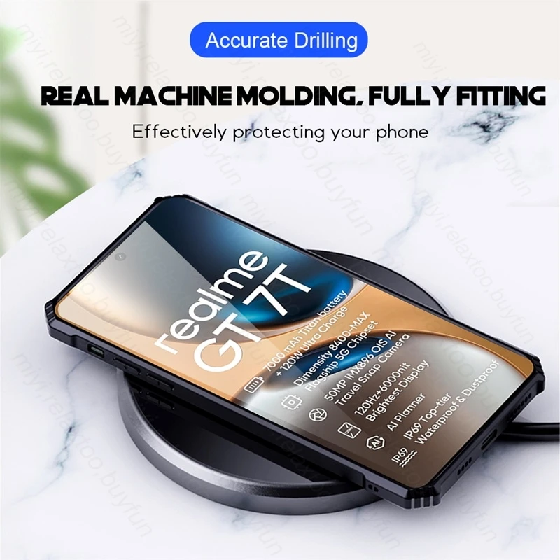 Clear Acrylic Magnetic Ring Stand Case with Rubber Armor Protection