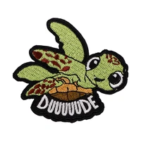 Cute Sea Turtle Cartoon Animal Embroidered Patch – DIY Iron-On Applique for Clothes, Jackets, Bags & Accessories - Image 4