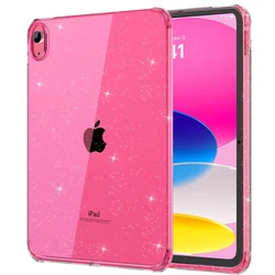 Shiny Glitter Silicone Airbag Shell Cover - iPad 11th A16 11 (Hot Pink)