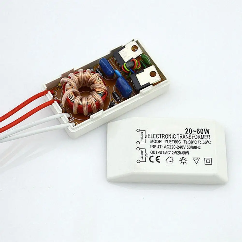 20-60W 12V Low Voltage Halogen LED Lamp Electronic Transformer Spotlight Downlight Adapter Lighting Accessories