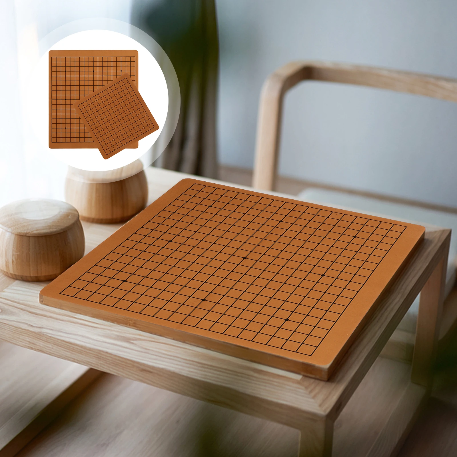 Folding Chess Board 2pcs Portable Children Go Chess Board Folding Chessboard Game Chess Game Props Accessories