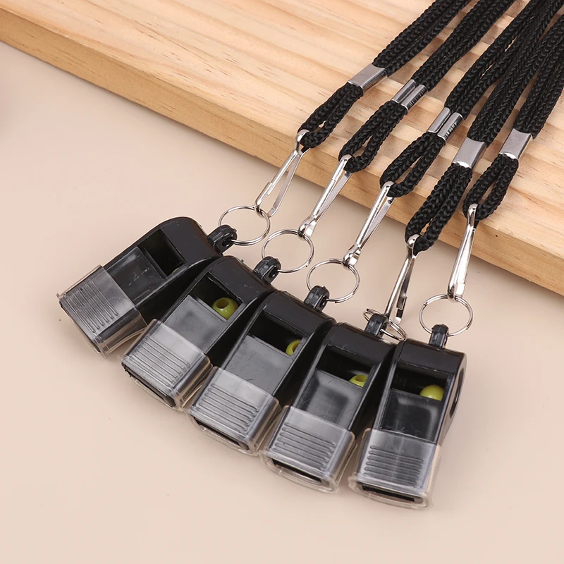 Sifflet noir pour arbitre, 2/3/5 pièces, sifflet de voyage en plein air, pour le basketball, le volley-ball