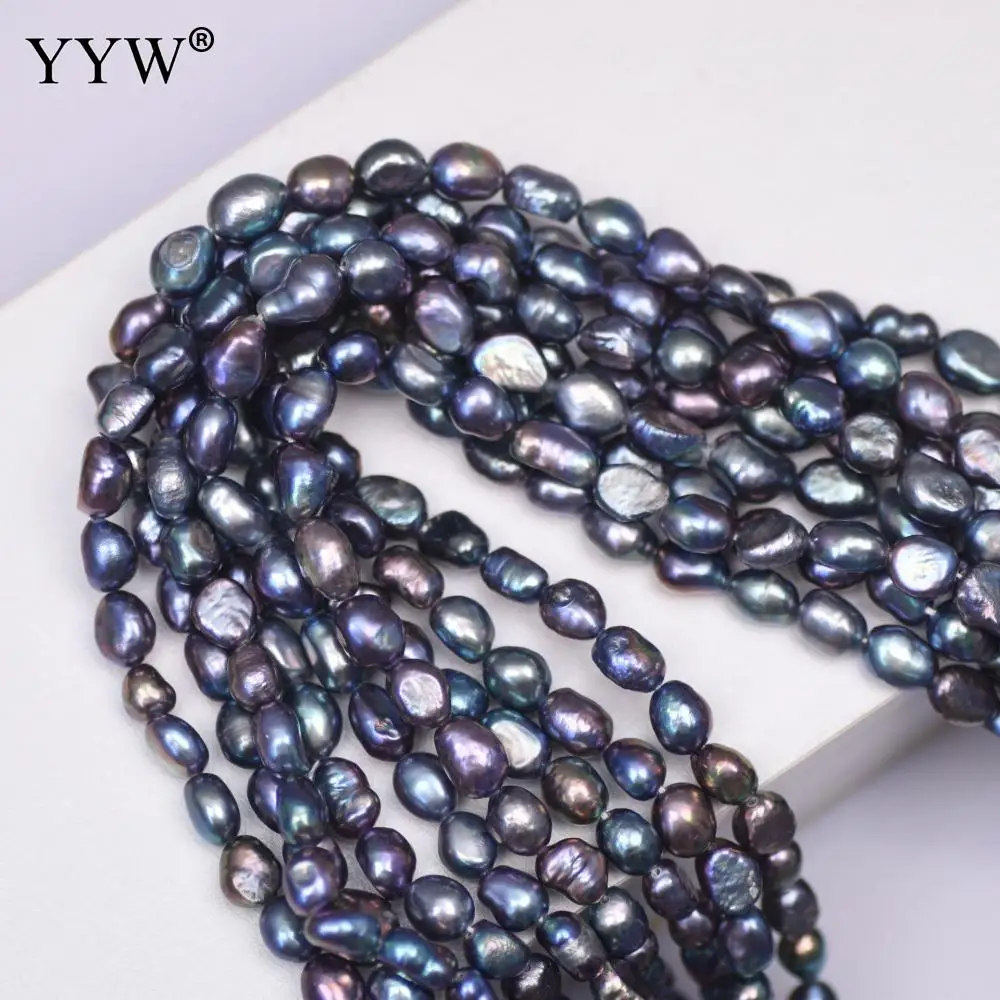 

Keshi Cultured Freshwater Pearl Beads Black Dyed Irregular Pearls 7-8mm For Jewelry Handmade Making DIY Necklace Bracelet